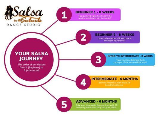 This introduces our one-of-a-kind Salsa curriculum!