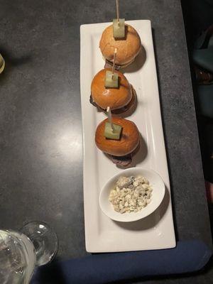 3 Sliders  - Mini Tenderloin Burgers.