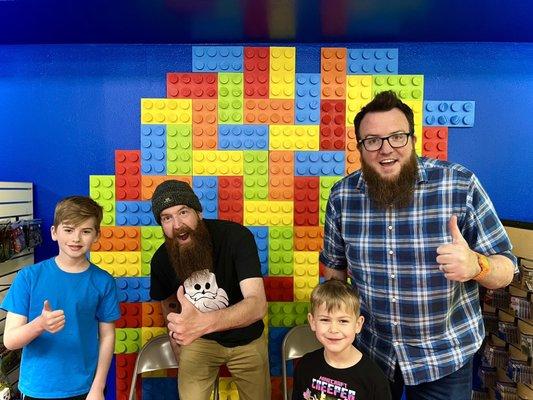 Lego Masters themselves at the grand opening