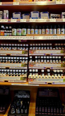 A wide selection of essential oils.