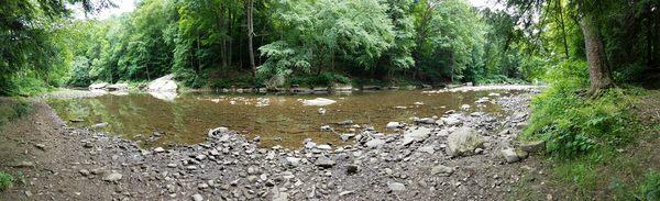 The river along the trail.