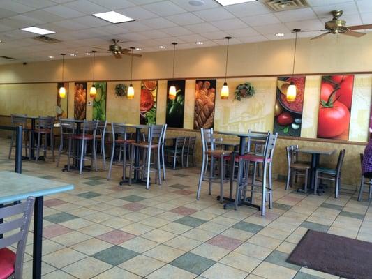 Interior decor at Subway