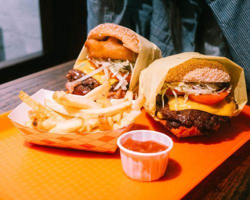 The Drive Thru and The Westerner (both 2x patty) and fries. So damn good. 5/5!