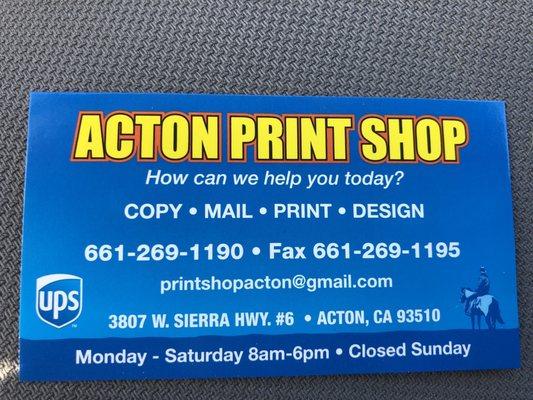 Acton Print Shop