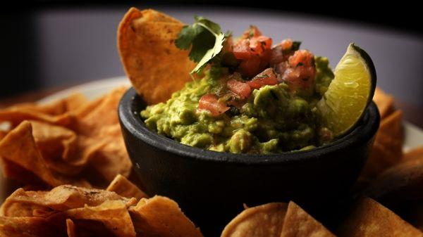 Guacamole and Chips. Crispy tortilla chips. Served with homemade guacamole.