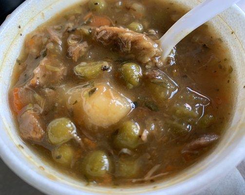 Prime Rib Stew with Lunch sandwich