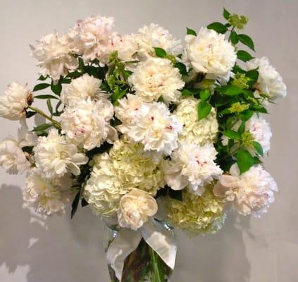 Hydrangea and Peony Vase