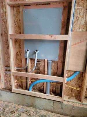 400 amp service, installed recessed into home