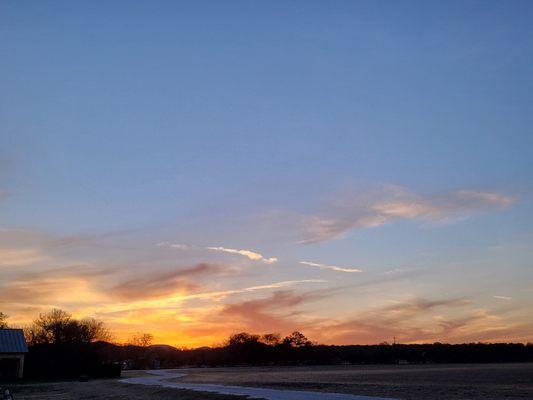 Sunset on our driveway