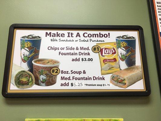 Combo menu