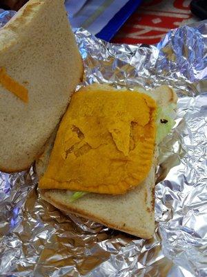 Beef patty with coco bread