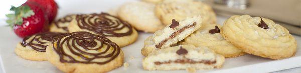 Stuffed shortbread cookies are especially delicious.