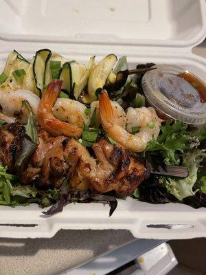 Grilled shrimp and chicken