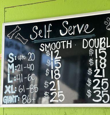 Dog Wash Prices