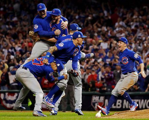 The Chicago Cubs on the 2016 World Series. It was their first championship since 1908.