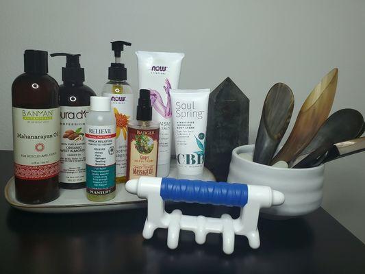 Massage Oils, Lotions & Tools