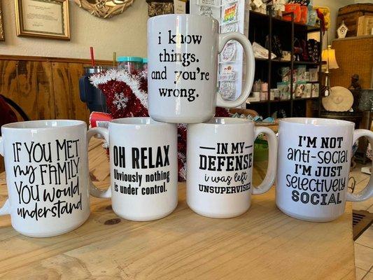 Small selection of mugs