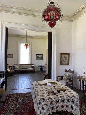 Living room/smoking parlor in Phillips Mansion