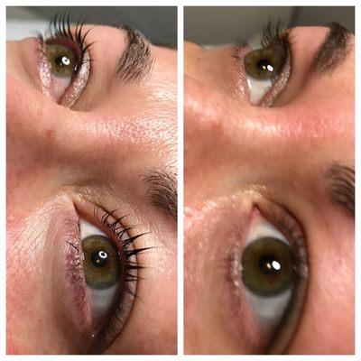 Lash Lift before and after