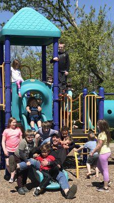 Kids and Kyoshi at the park.