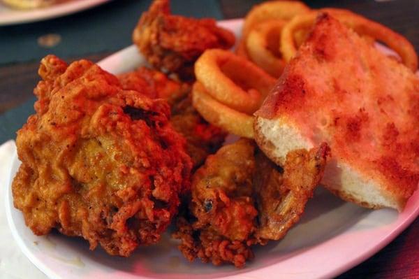 4 Piece all white fried chicken.