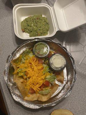 Taco Salad and "Fresh" Guacamole