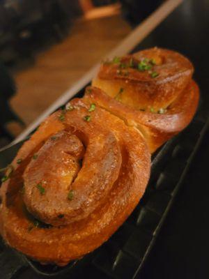 Chef Mina's truffle garlic rolls.