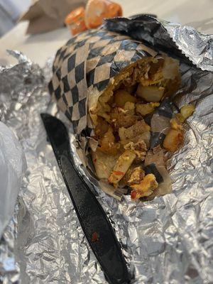 Chorizo n papas burrito