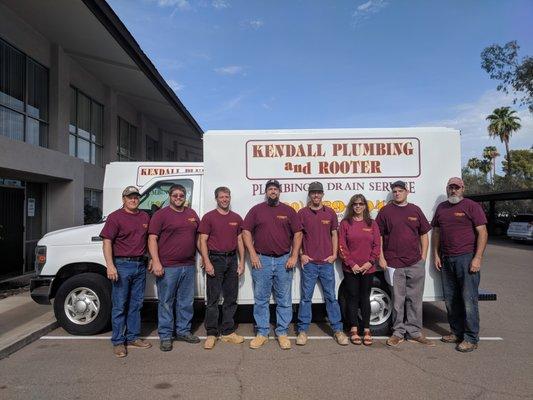 Kendall, Scott, Darren, Warren, Chris, Kristie, Brett, and Cary..The Kendall Plumbing Team