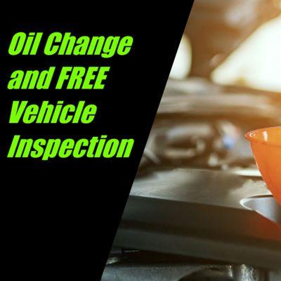 Call us Today for your  Oil Change & Free Inspection