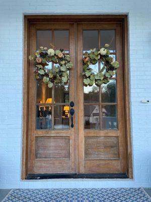 We refinished this door in Falling Water, TN, it had a lacquer finish that was peeling and cracking, now refinished back to its former glory