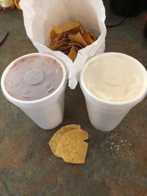 My $12.50!!! Chips, salsa and queso.