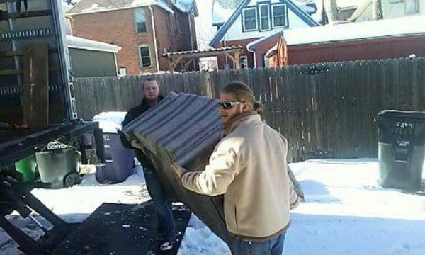 Unloading in Colorado in the snow. Out of state moves? Yes we do that as well!