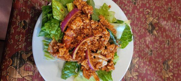 Lunch special minced chicken salad