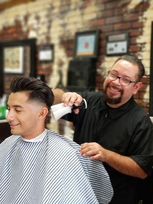 Come and get a haircut today! We offer a huge entire inventory of pomades.