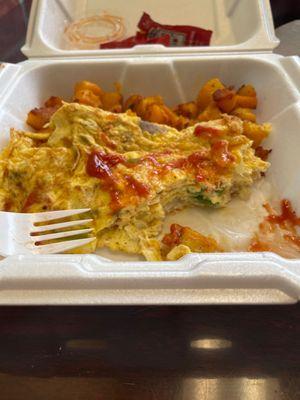 Nothing fancy.  Just the best breakfast I've had in Montclair this week-- 9. Veggie Omelette and home fries. Good coffee too.