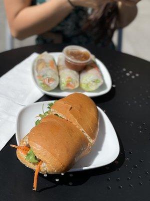 Banh mi, spring rolls