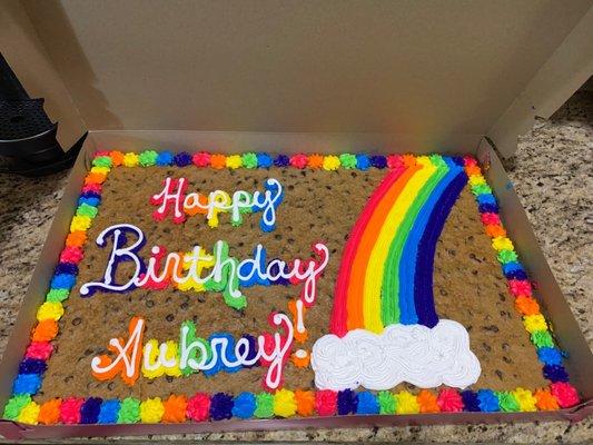 Birthday cookie cake