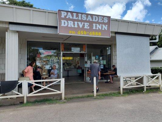 Small diner with seats outside