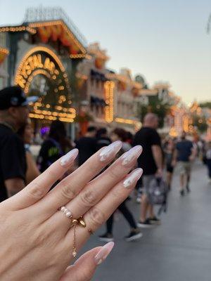 Grow in the dark skeleton nails