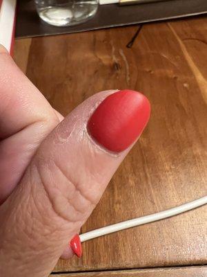 Peeling brand new dip nails