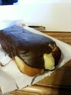 Chocolate cream filled long john-my hips don't lie