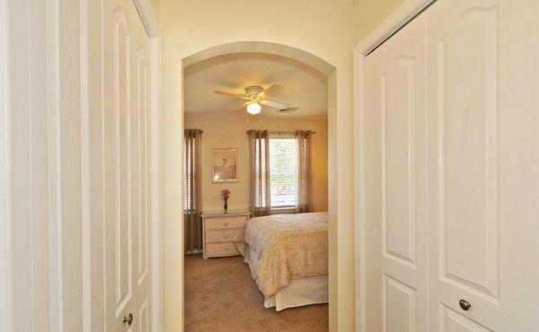 Arches are my husband's signature in renovations. We added this hall, archway and closets to create a master suite in a small ranch.