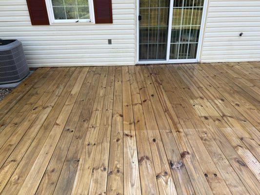 First application of deck stain