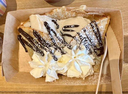 Vanilla Crepe with Chocolate Drizzle