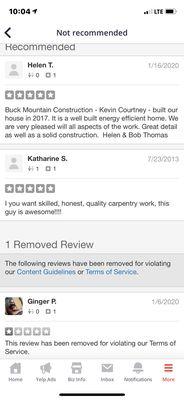 Reviews not allowed on YELP from satisfied customers... we have had 24 years of satisfaction from many folks.