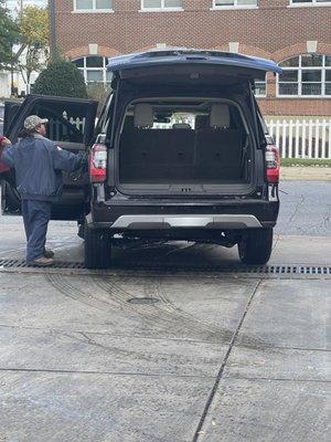 Drying off the car