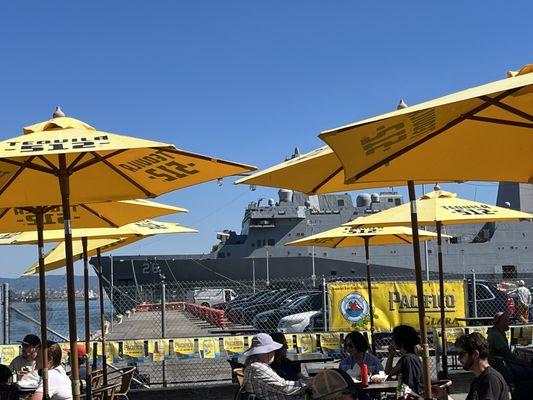 Outdoor patio seating