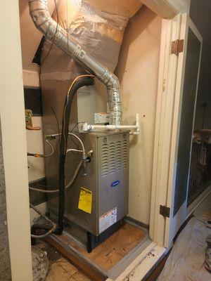 New gas furnace. Coil and honeywell filter meadia