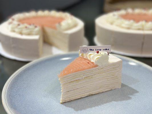 Peach Oolong Crepe Cake